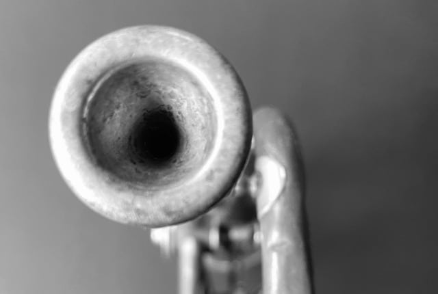 A trumpet mouthpiece is a good way to practice trumpet without a trumpet.
